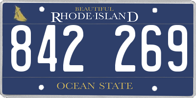 RI license plate 842269