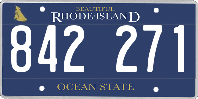RI license plate 842271