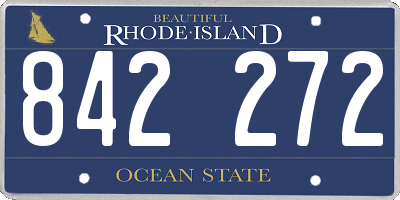 RI license plate 842272