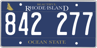 RI license plate 842277