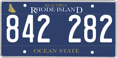 RI license plate 842282