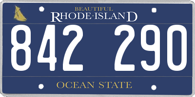 RI license plate 842290
