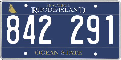 RI license plate 842291