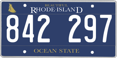 RI license plate 842297