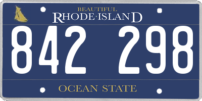RI license plate 842298