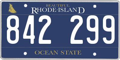 RI license plate 842299