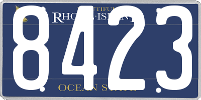 RI license plate 8423