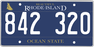 RI license plate 842320