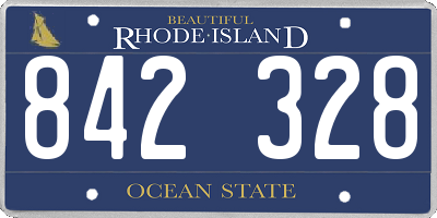 RI license plate 842328