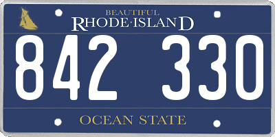 RI license plate 842330