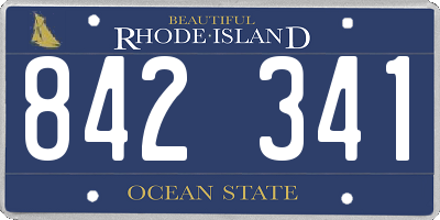 RI license plate 842341