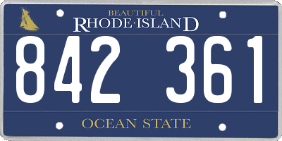 RI license plate 842361