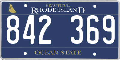 RI license plate 842369