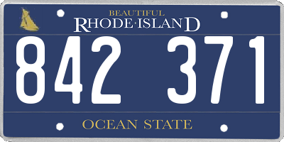 RI license plate 842371