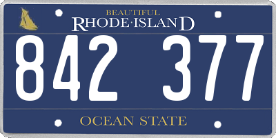 RI license plate 842377