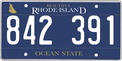 RI license plate 842391
