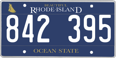 RI license plate 842395