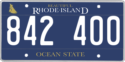 RI license plate 842400