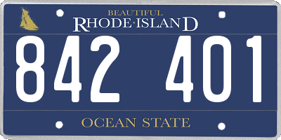 RI license plate 842401