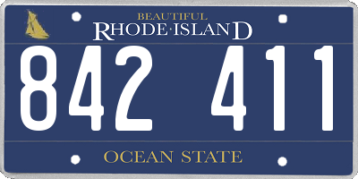 RI license plate 842411