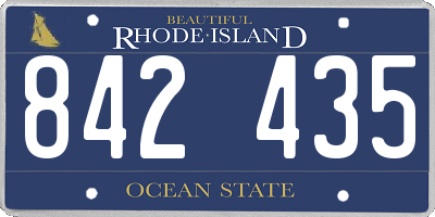 RI license plate 842435