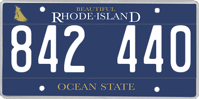 RI license plate 842440