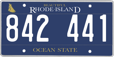 RI license plate 842441