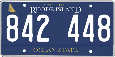 RI license plate 842448