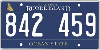 RI license plate 842459