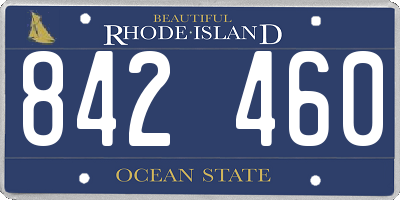 RI license plate 842460