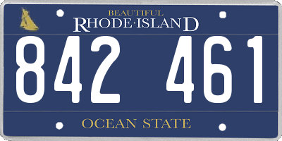 RI license plate 842461