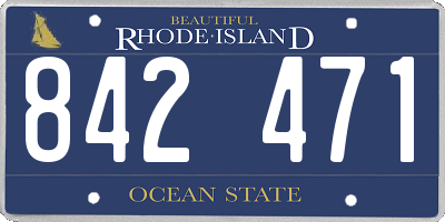 RI license plate 842471