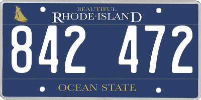 RI license plate 842472