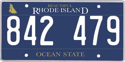 RI license plate 842479