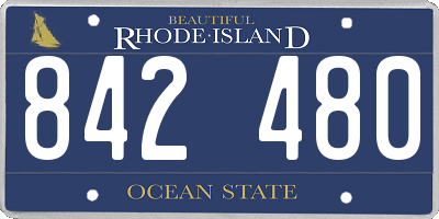 RI license plate 842480