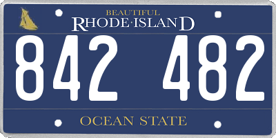 RI license plate 842482