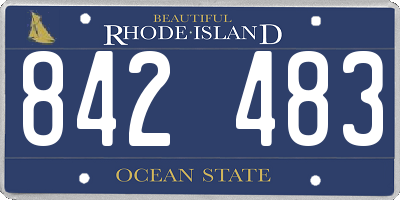 RI license plate 842483