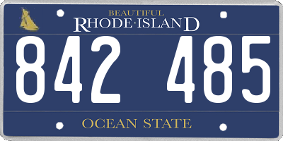 RI license plate 842485