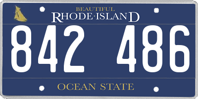 RI license plate 842486