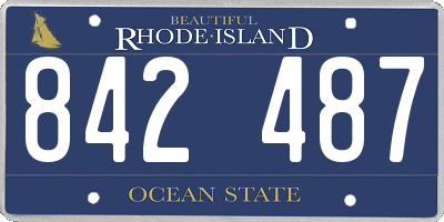 RI license plate 842487