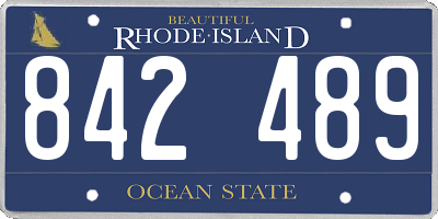 RI license plate 842489