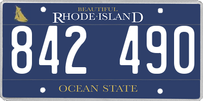 RI license plate 842490