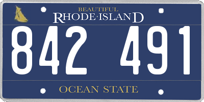 RI license plate 842491