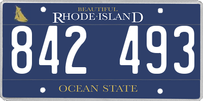 RI license plate 842493