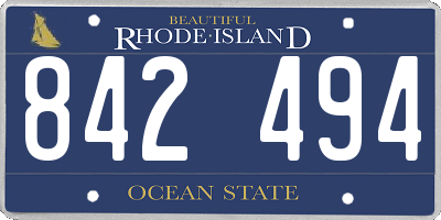RI license plate 842494