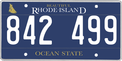 RI license plate 842499