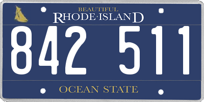 RI license plate 842511
