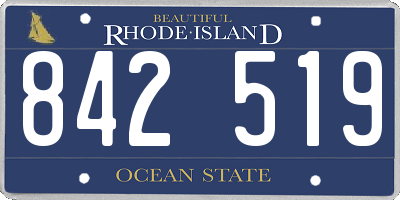 RI license plate 842519