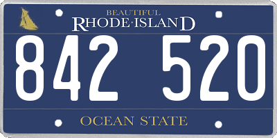RI license plate 842520
