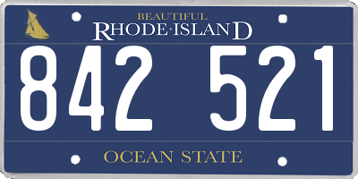 RI license plate 842521